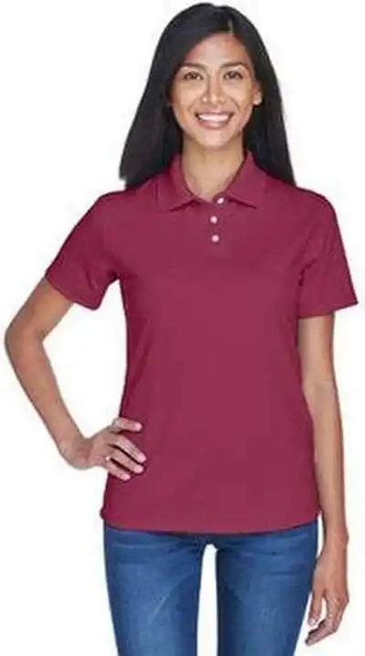 Ultraclub 8445l Ladies’ Cool &amp; Dry Stain-release Performance Polo - Maroon