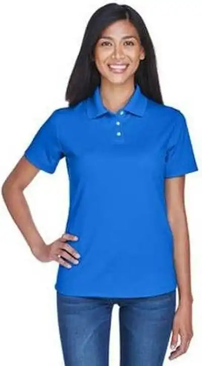 Ultraclub 8445l Ladies’ Cool &amp; Dry Stain-release Performance Polo - Royal