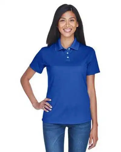 Ultraclub 8445l Ladies’ Cool &amp; Dry Stain-release Performance Polo - Cobalt