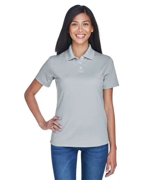 Ultraclub 8445l Women’s Cool & Dry Stain-release Performance Polo - Silver