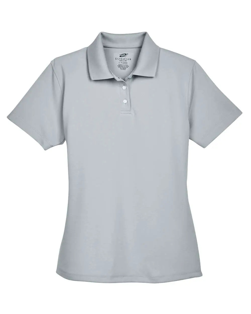 Ultraclub 8445l Women’s Cool & Dry Stain-release Performance Polo - Silver - Gray / Xs