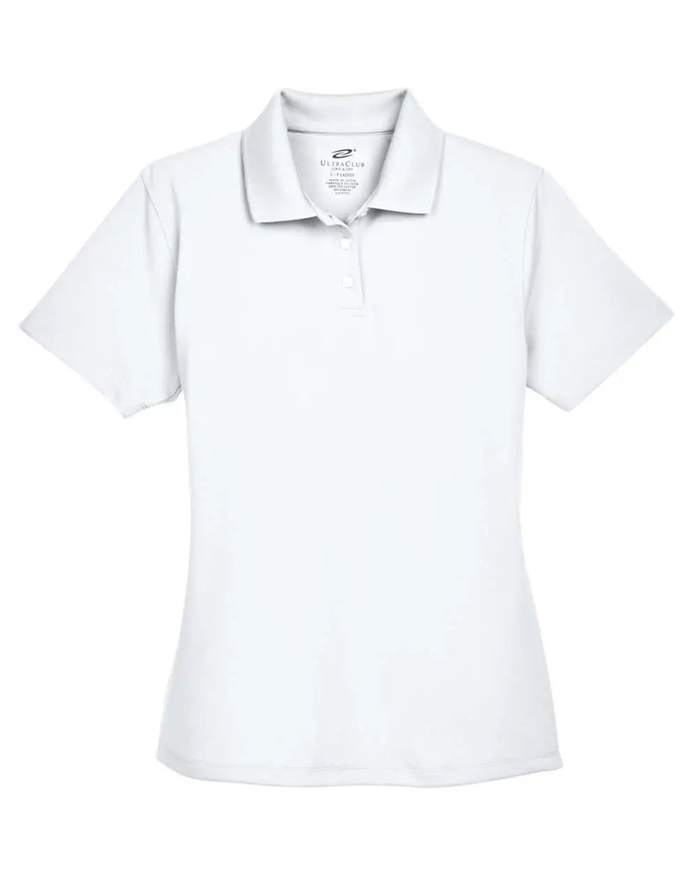 Ultraclub 8445l Women’s Cool & Dry Stain-release Performance Polo - White - m
