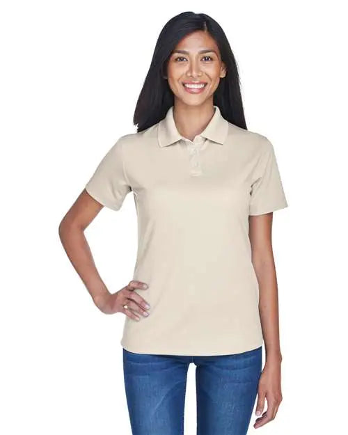 Ultraclub 8445l Women’s Cool & Dry Stain-release Performance Polo - Stone