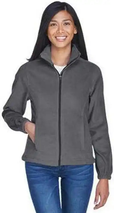 Ultraclub 8481 Ladies’ Iceberg Fleece Full-zip Jacket - Charcoal