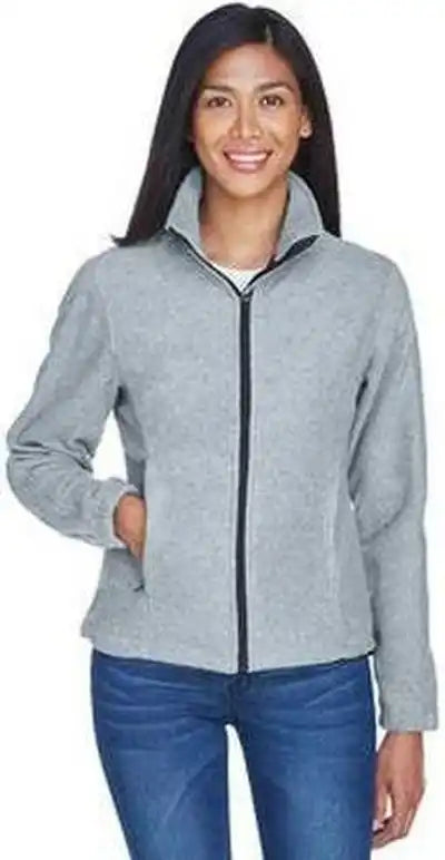 Ultraclub 8481 Ladies’ Iceberg Fleece Full-zip Jacket - Gray Heather