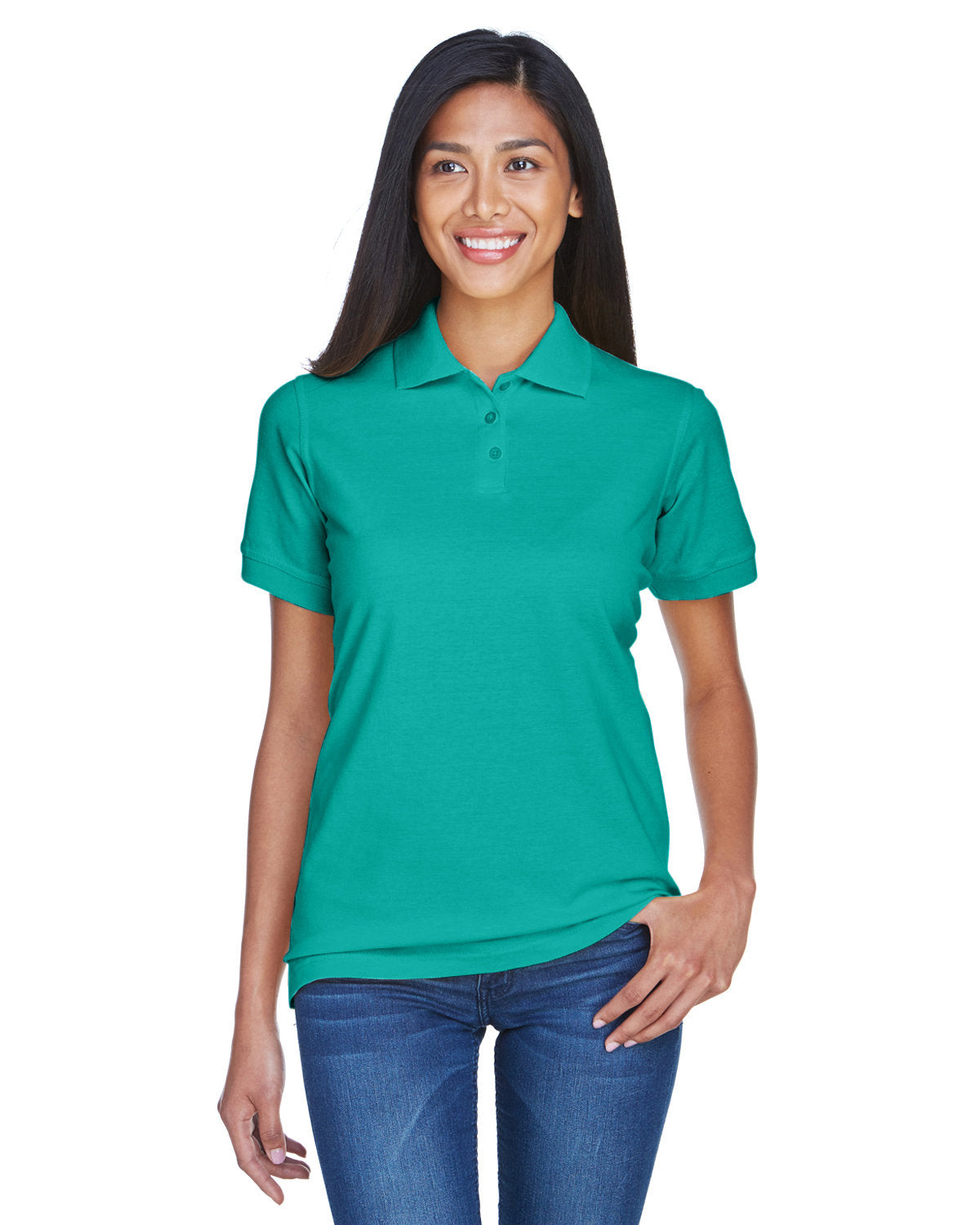 Ultraclub 8530u Women’s Classic Piqué Polo - 8530 - Jade