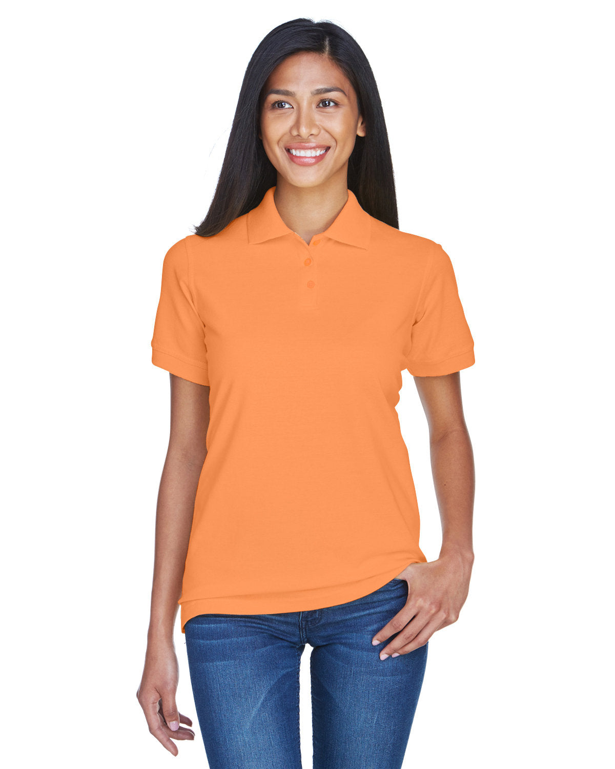 Ultraclub 8530u Women’s Classic Piqué Polo - 8530 - Tangerine