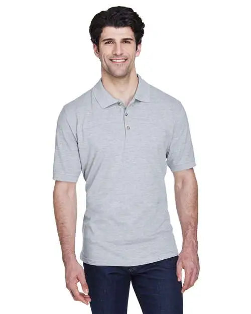 Ultraclub 8535 Men’s Classic Piqué Polo - Heather Grey