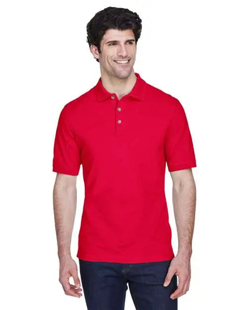 Ultraclub 8535 Men’s Classic Piqué Polo - Red