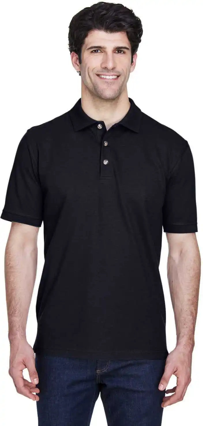 Ultraclub 8535 Men’s Pique Polo - Black