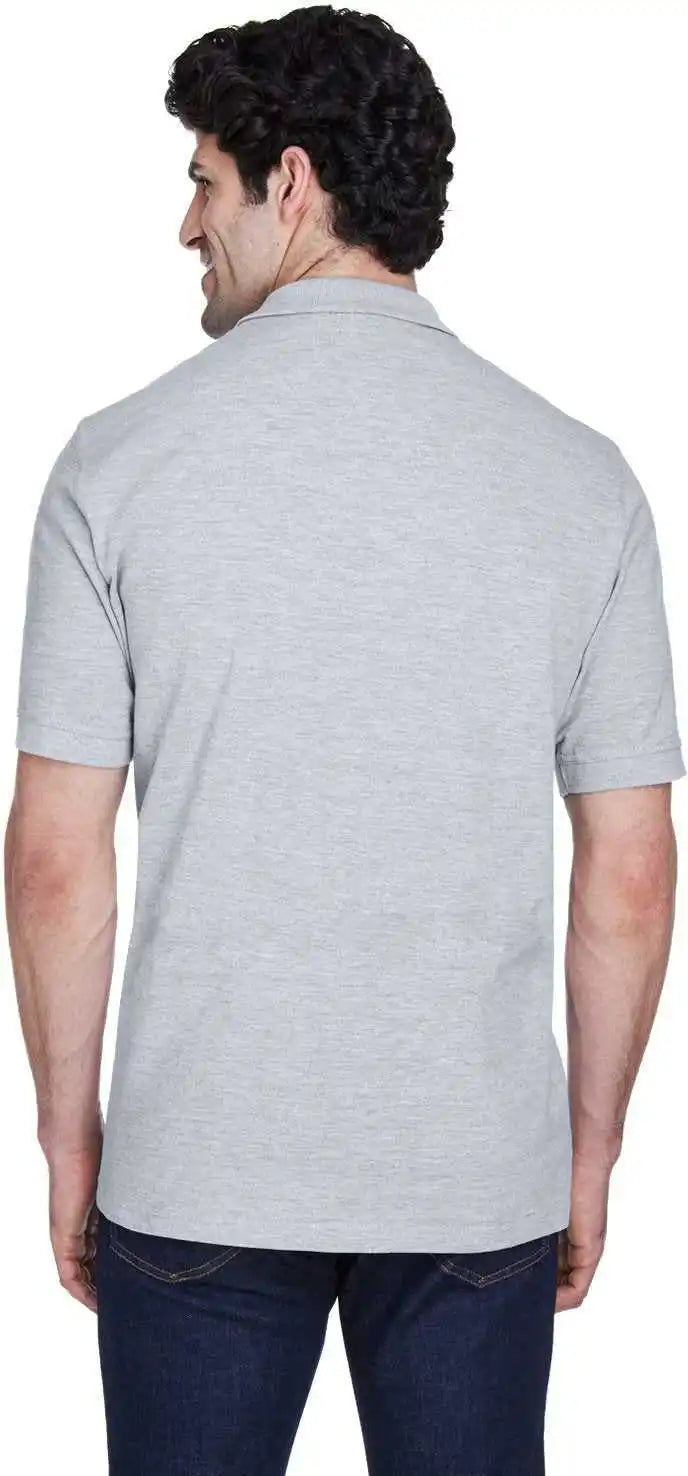 Ultraclub 8535 Men’s Pique Polo - Heather Gray