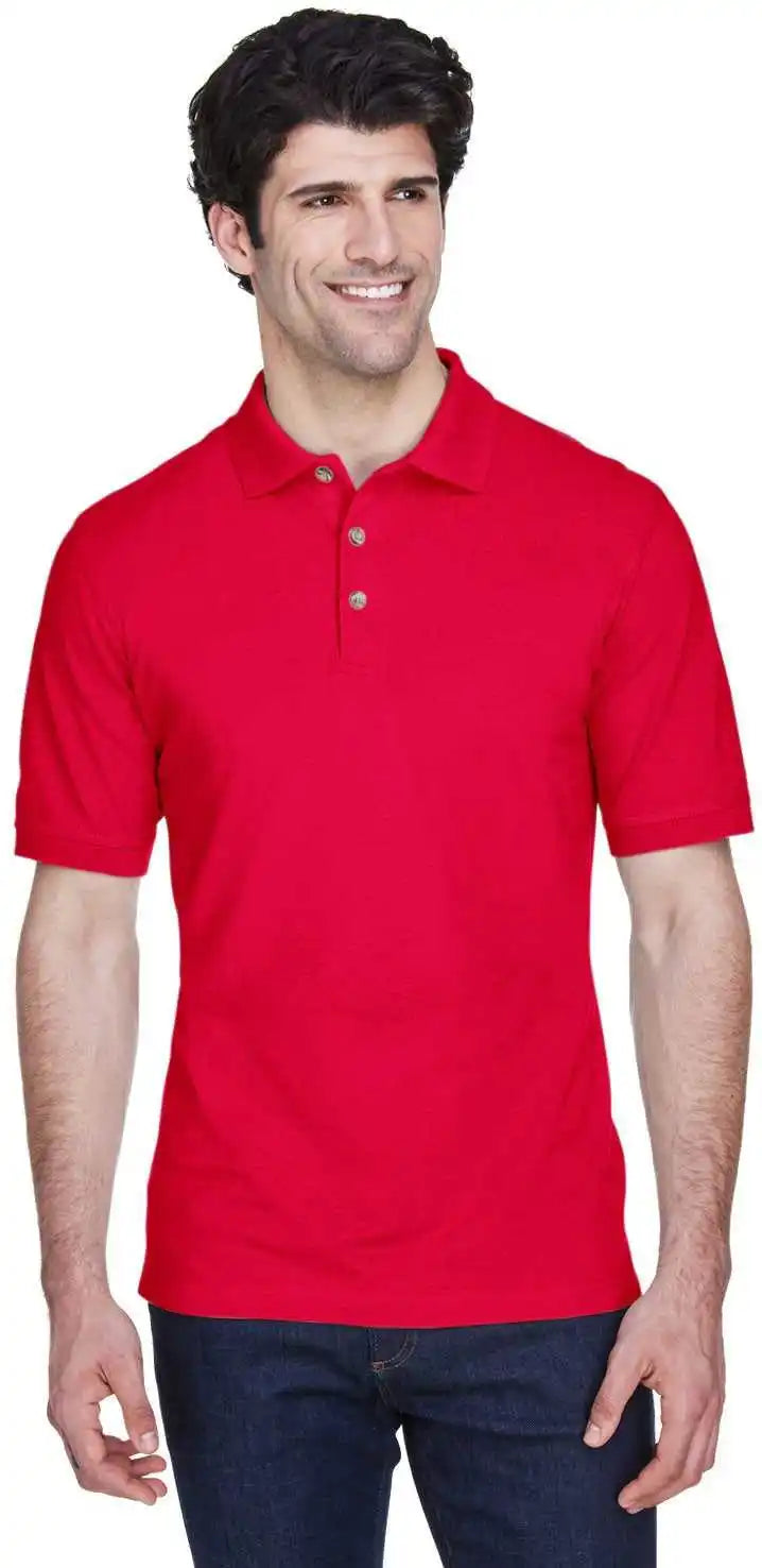 Ultraclub 8535 Men’s Pique Polo - Red