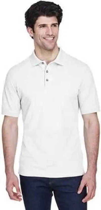 Ultraclub 8535 Men’s Pique Polo - White
