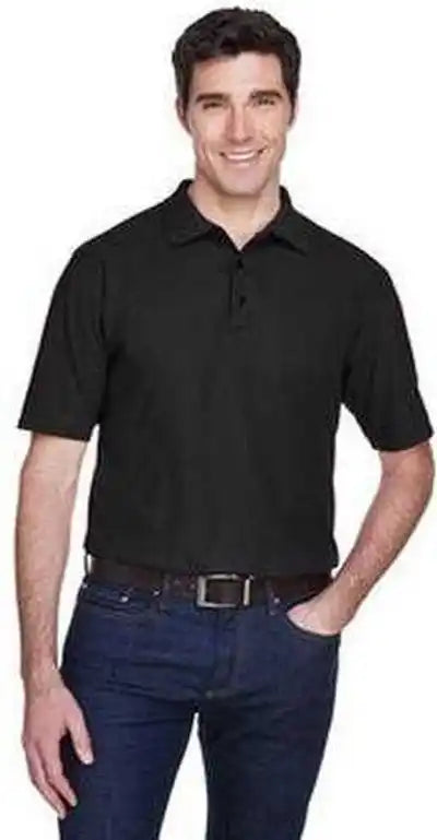 Ultraclub 8540 Men’s Whisper Pique Polo - Black