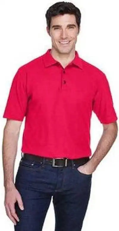 Ultraclub 8540 Men’s Whisper Pique Polo - Red
