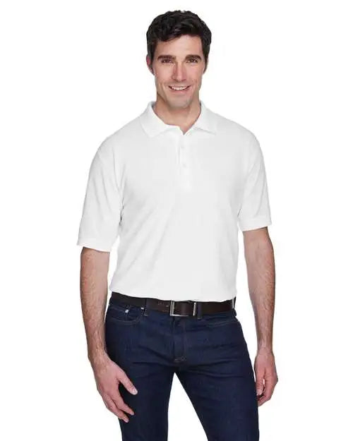 Ultraclub 8540 Men’s Whisper Piqué Polo - White