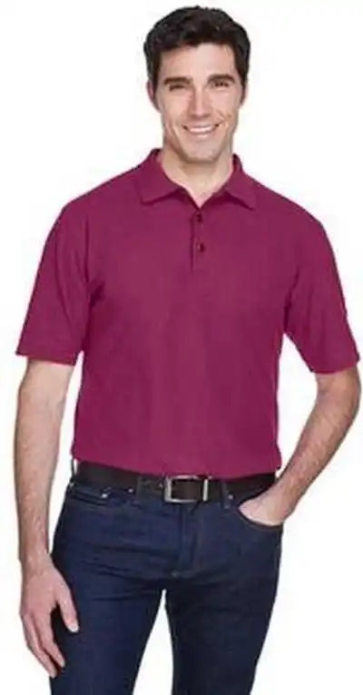 Ultraclub 8540 Men’s Whisper Pique Polo - Wine