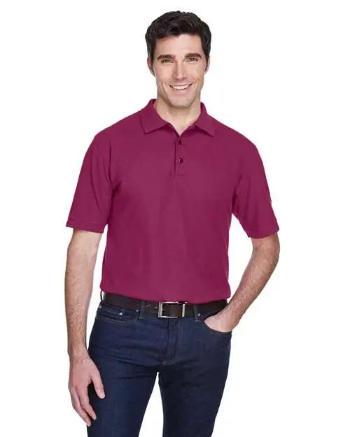 Ultraclub 8540 Men’s Whisper Piqué Polo - Wine