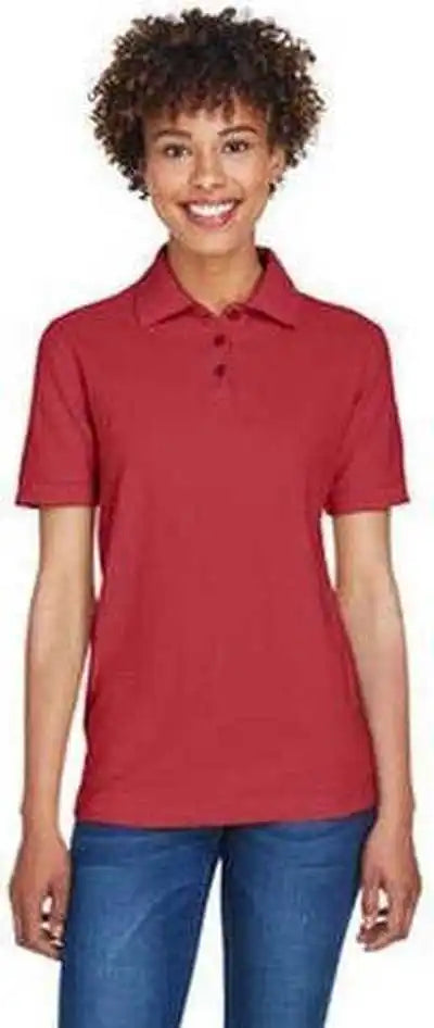 Ultraclub 8541 Ladies’ Whisper Pique Polo - Cardinal