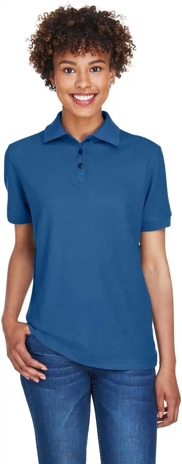 Ultraclub 8541 Ladies’ Whisper Pique Polo Indigo