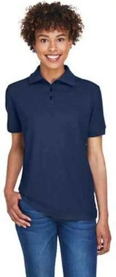 Ultraclub 8541 Ladies’ Whisper Pique Polo Navy