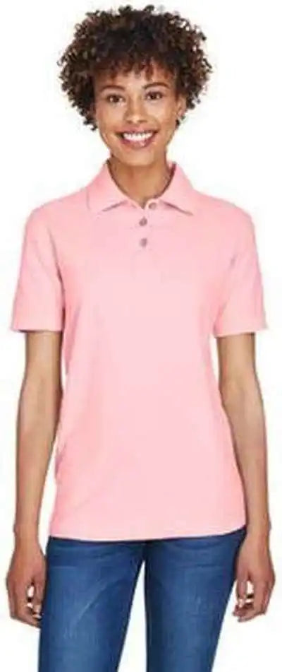 Ultraclub 8541 Ladies’ Whisper Pique Polo - Pink