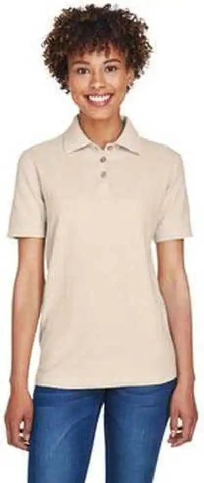Ultraclub 8541 Ladies’ Whisper Pique Polo Stone