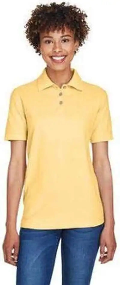 Ultraclub 8541 Ladies’ Whisper Pique Polo Yellow