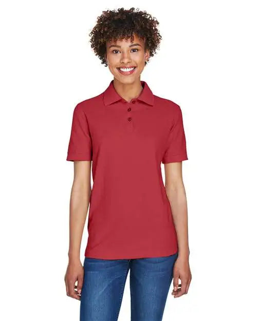 Ultraclub 8541 Women’s Whisper Pique Polo - Cardinal