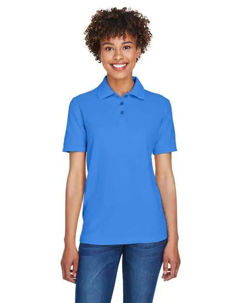 Ultraclub 8541 Women’s Whisper Pique Polo - French Blue - Navy / Xs