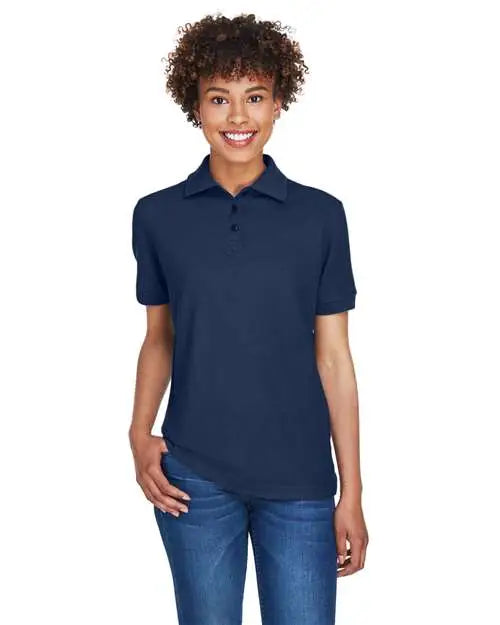 Ultraclub 8541 Women’s Whisper Pique Polo - Navy