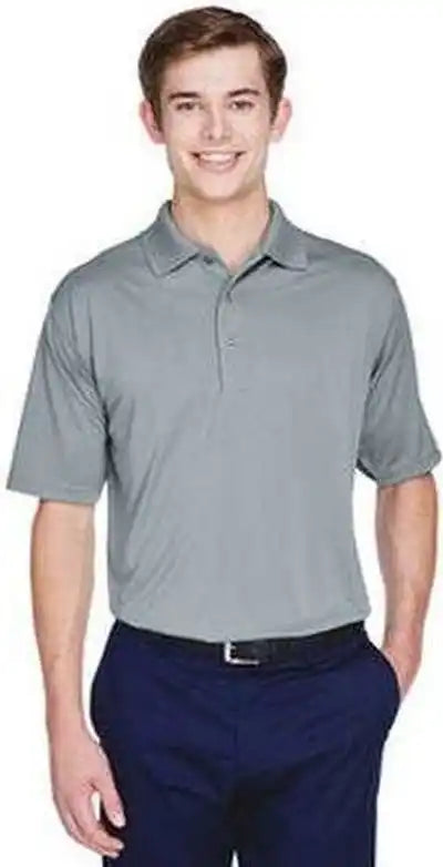 Ultraclub 8610 Men’s Cool &amp; Dry 8-star Elite Performance Interlock Polo - Silver