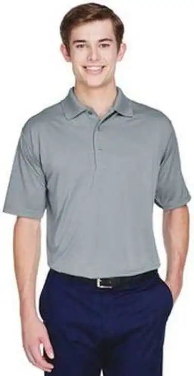 Ultraclub 8610 Men’s Cool &amp; Dry 8-star Elite Performance Interlock Polo - Silver