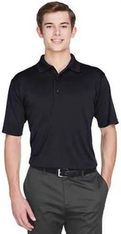 Ultraclub 8610 Men’s Cool &amp; Dry 8-star Elite Performance Interlock Polo - Black