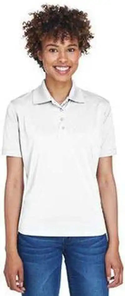 Ultraclub 8610l Ladies’ Cool & Dry 8-star Elite Performance Interlock Polo - White
