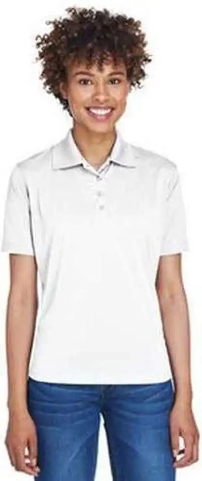 Ultraclub 8610l Ladies’ Cool & Dry 8-star Elite Performance Interlock Polo - White