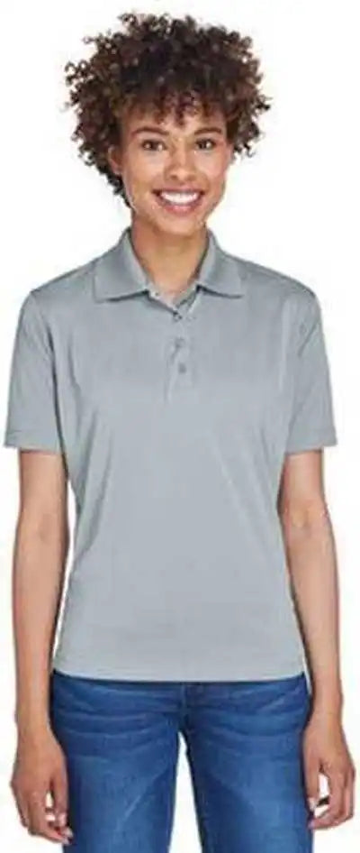 Ultraclub 8610l Ladies’ Cool & Dry 8-star Elite Performance Interlock Polo - Silver
