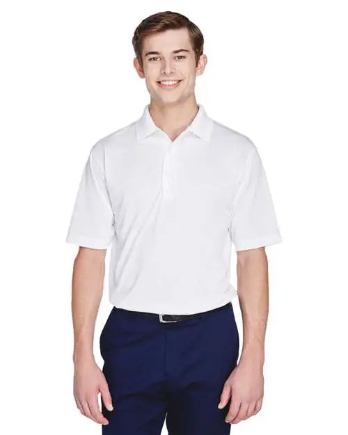 Ultraclub 8610u Men’s Cool & Dry 8-star Elite Performance Interlock Polo - 8610 - White - Adult s