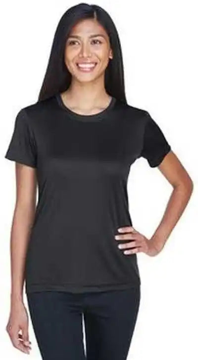 Ultraclub 8620l Ladies’ Cool &amp; Dry Basic Performance T-shirt - Black