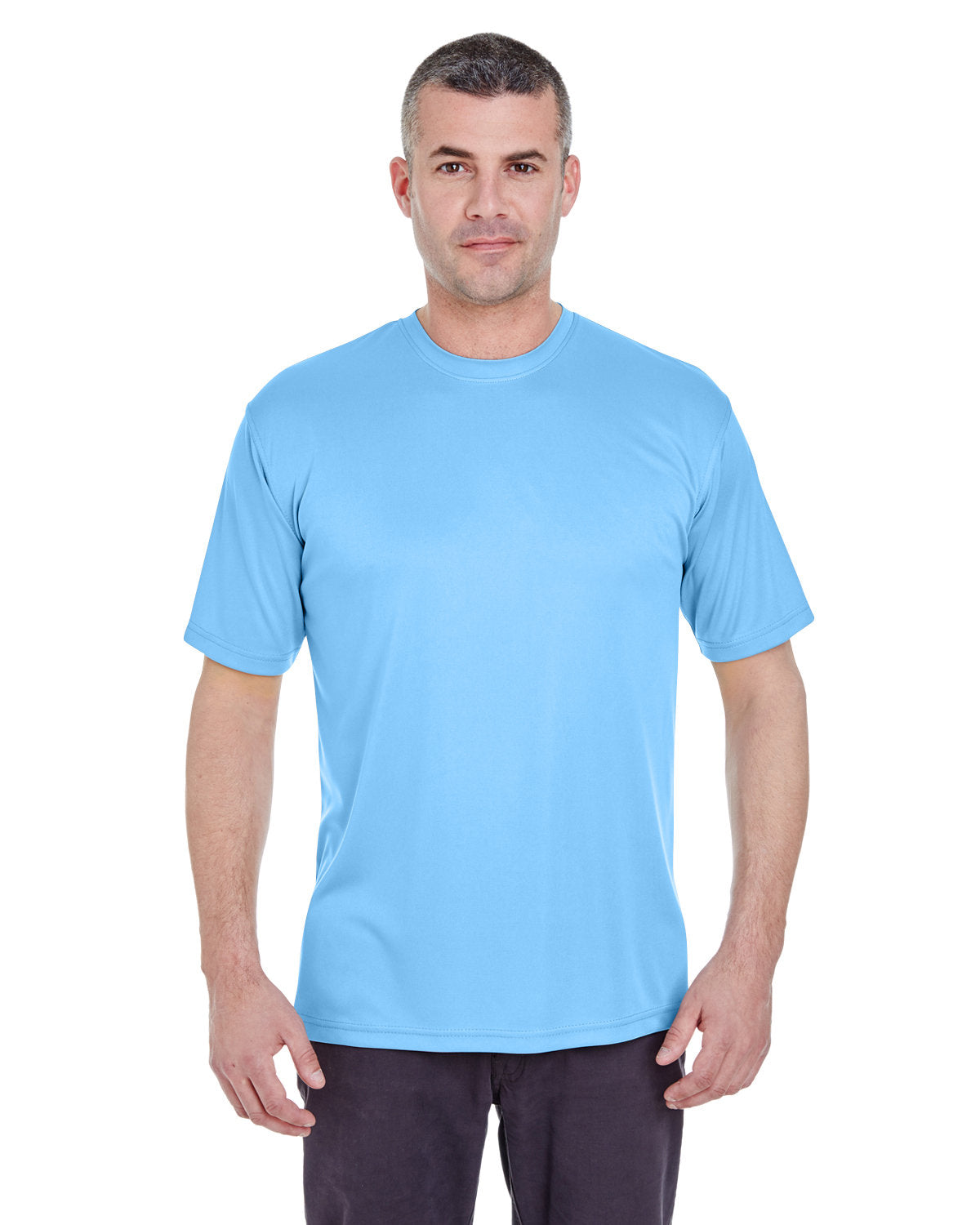 Ultraclub 8620u Men’s Cool & Dry Basic Performance T-shirt - 8620 - Columbia Blue