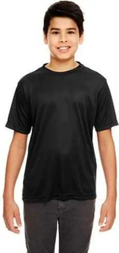 Ultraclub 8620y Youth Cool & Dry Basic Performance t Shirt Black