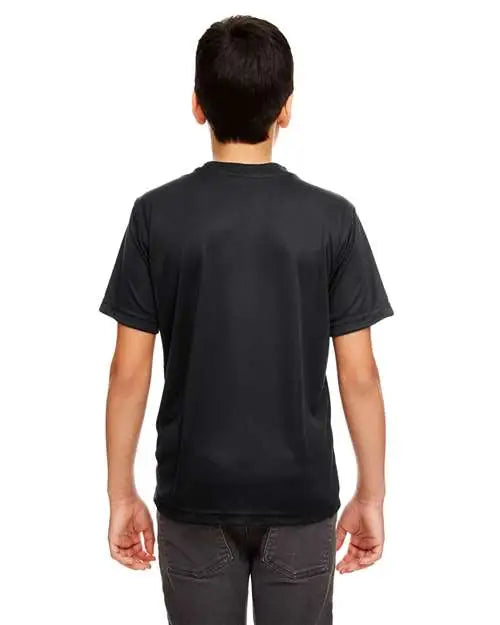 Ultraclub 8620y Youth Cool & Dry Basic Performance T-shirt - Black