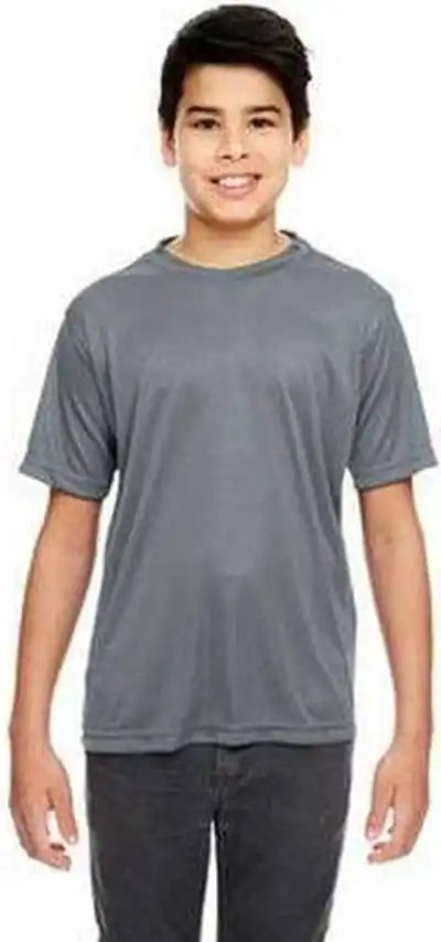 Ultraclub 8620y Youth Cool & Dry Basic Performance t Shirt Charcoal