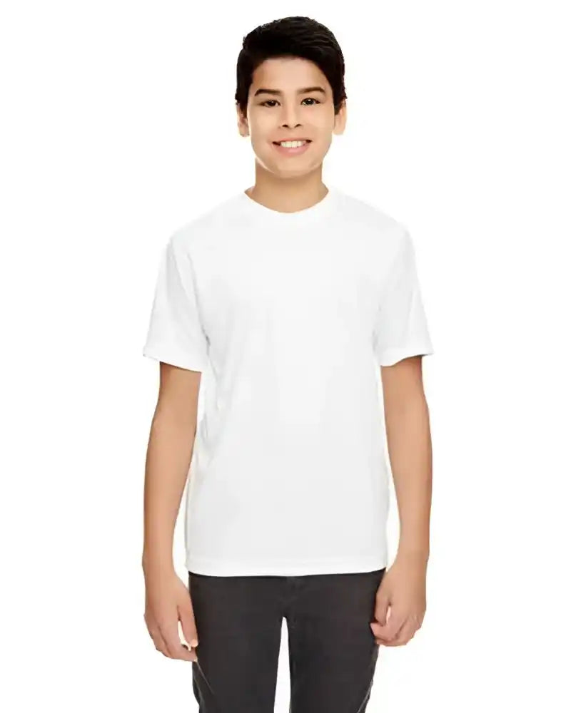Ultraclub 8620y Youth Cool & Dry Basic Performance t Shirt White