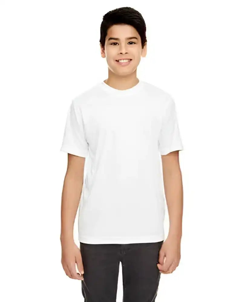 Ultraclub 8620y Youth Cool & Dry Basic Performance t Shirt White
