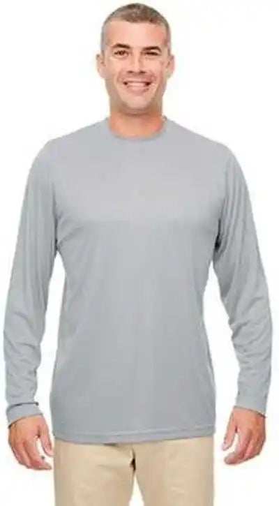 Ultraclub 8622 Men’s Cool & Dry Performance Long-sleeve Top - Gray