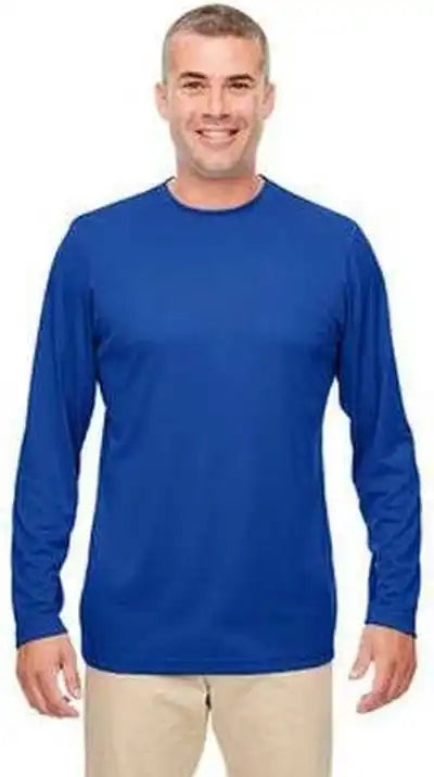 Ultraclub 8622 Men’s Cool & Dry Performance Long Sleeve Top Royal
