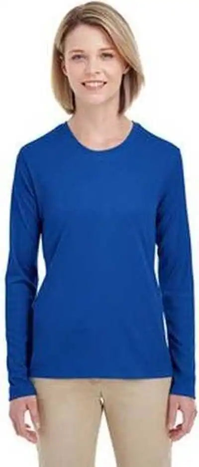 Ultraclub 8622w Ladies’ Cool &amp; Dry Performance Long-sleeve Top - Royal