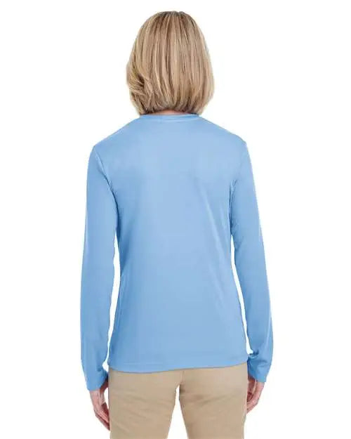 Ultraclub 8622w Women’s Cool & Dry Performance Long-sleeve Top - Columbia Blue - s