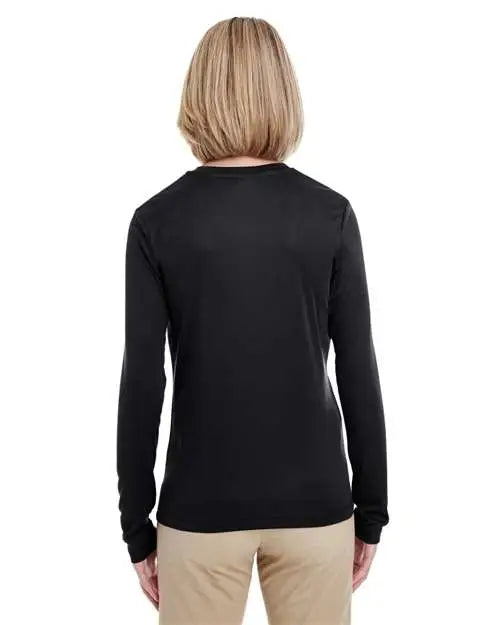 Ultraclub 8622w Women’s Cool & Dry Performance Long-sleeve Top - Black - s